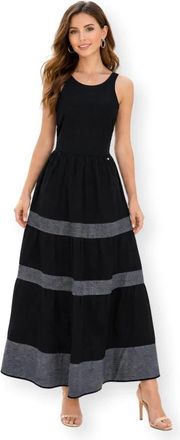 HUGO BOSS C Dedil Maxi Dress - female - Boss - Maxi Dresses - Black - 2XL - Dresses