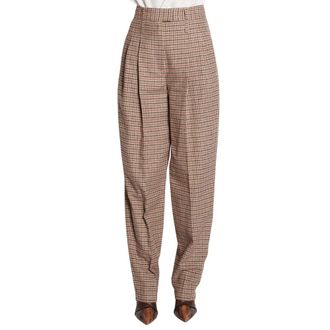 JEJIA Visgraatprint Broek - Dames - Wijde Broeken - Veelkleurig - 2XS - Katoen - Broeken