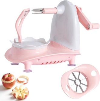 OEM Pelador De Manzanas, Pelador De Patatas, Pelador De Peras De Acero Inoxidable, Utensilios De Cocina Para Verduras Y Frutas (rosa)