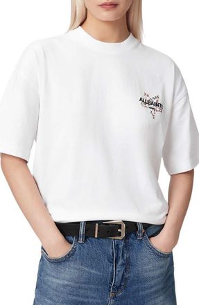 AllSaints Pentacle Etta Logo Graphic T-Shirt in Optic White at Nordstrom, Size X-Small