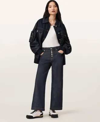 AllSaints Cotton Tay Denim Carpenter Jeans, Size: 28