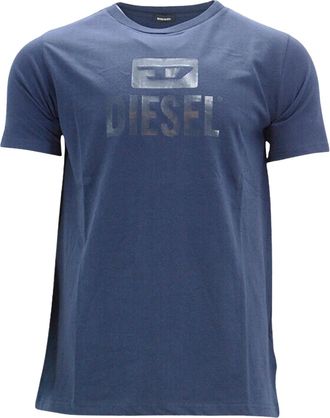 Diesel Heren Monotone Logo T-Shirt (Totale Verduistering)