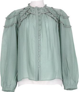 Isabel Marant Loose-Fitting Blouse With Ruffle Accents And Button-Down Front
