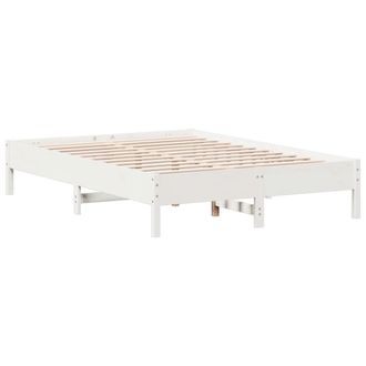 vidaXL Estructura De Cama Sin Colch&oacute;n Madera De Pino Blanca 140x200 Cm Vidaxl