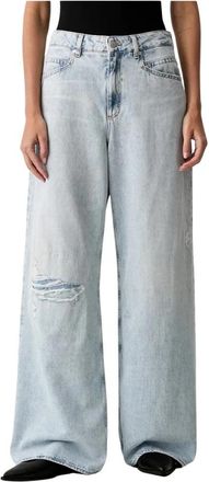HUGO BOSS Emma Slouchy Jeans - Dames - Loose Fit Jeans - Blauw - W24 L30 - Katoen - Jeans