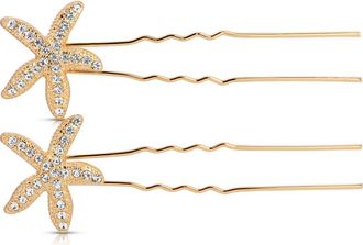Ettika Sandy Shores Set of 2 Hair Pins in Gold at Nordstrom