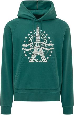 Kenzo Eiffel Tower Hoodie - Heren - Hoodies - Groen - M - Katoen - Hoodies & sweatvesten