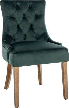 Clp Clp - Silla De Comedor Aberdeen En Terciopelo Verde Oscuro Antiguo Claro