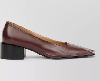 Maison Margiela leather square-toe pumps