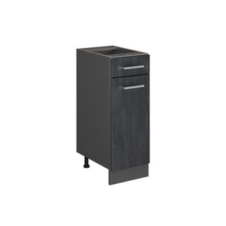 Vicco Mueble Bajo De Cocina R-line, Hormig&oacute;n Negro, 30 Cm Sin Encimera