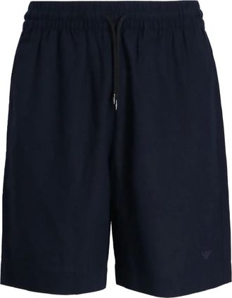 Emporio Armani Shorts con applicazione logo - Blu
