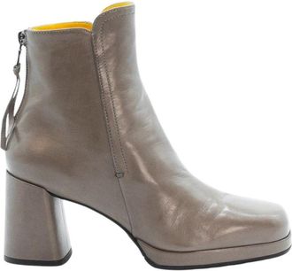 Mara Bini Tronchetto - Dames - Laarzen met Hak - Bruin - 38 EU - Leer - Schoenen