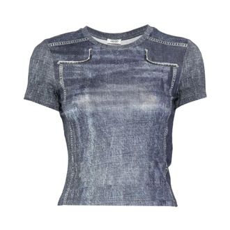 Liu Jo T-Shirts, female, Blue, Size: M Elodie T-shirt