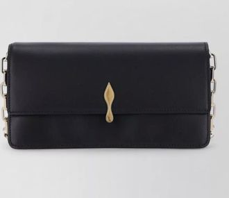 Christian Louboutin rectangular clutch bag chain strap metal hardware