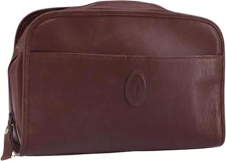 Cartier Pre-owned Clutches, female, Red, Size: ONE SIZE Pre-owned Leather Clutch