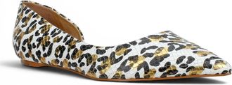 Carrano Womens Amelia Leather Flats In Leopard