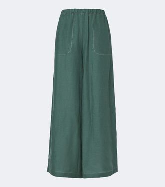 Eres &Eacute;blouissant linen wide-leg pants