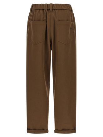 Brunello Cucinelli Womens Brown Cotton Casual Pants