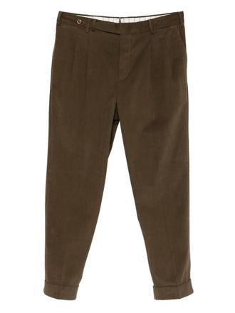 Pantaloni Torino pleated tailored trousers - men - Cotton/Elastane - 48 - Brown