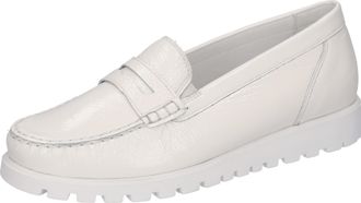 Waldl&auml;ufer Mokassin WALDL&Auml;UFER HEGLI, Damen, Gr. 8,5 (42,5), weiss (sanftes wei&szlig;), Lackleder, gl&auml;nzend, Schuhe Mokassin, Slipper, Bequemschuh aus Lackleder, in k