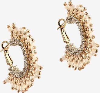 Deepa Gurnani Glasperlen-Creolen Sierra