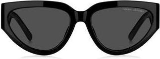 Marc Jacobs 57mm Cat Eye Sunglasses in Black/Grey at Nordstrom Rack