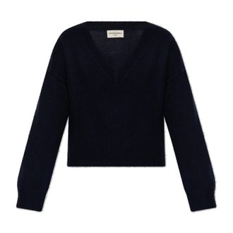 Officine G&eacute;n&eacute;rale Cashmere Knitwear, female, Blue, Size: M Cashmere sweater Misty