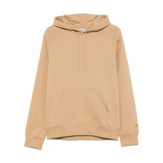 Carhartt Work in Progress Carhartt Wip, Hoodies, male, Brown, Size: XL Brown Sweater with Hood and Logo