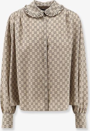 Gucci Camicia Gucci Primavera in seta con stampa GG - GUCCI - gender_Woman