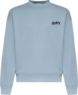 Autry Sweatshirt met logo-print - Heren - Sweatshirts - Blauw - L - Katoen - Hoodies & sweatvesten