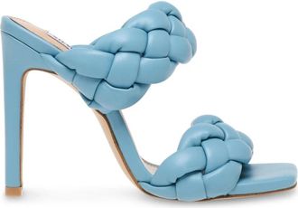 Steve Madden Gevlochten Sandalen met Hoge Hak - Dames - Muiltjes - Blauw - 36 EU - Leer - Schoenen