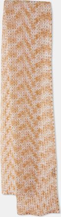 Missoni Orange/pink Textured Lurex Knit Stole