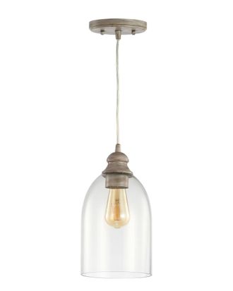 Jonathan Y Designs Jonathan Y Designs Fontaine 6.25In Adjustable Greige Glass Led Pendant