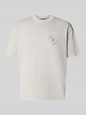 Pegador Oversized T-Shirt mit Label-Print Modell Nuevo in Hellgrau, Gr&ouml;&szlig;e XXL