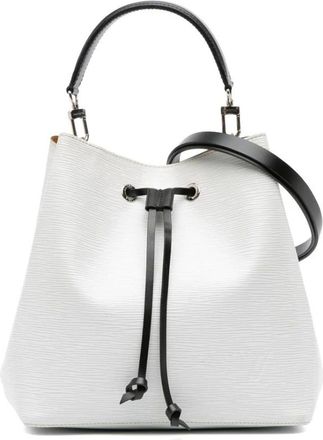 Louis Vuitton Pre-owned Bucket Bags, female, White, Size: ONE SIZE Pre-owned Drawstring Bucket Bag