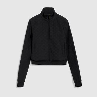 Gucci GG Jersey Jacquard Zip Jacket, Black, Ready-to-wear