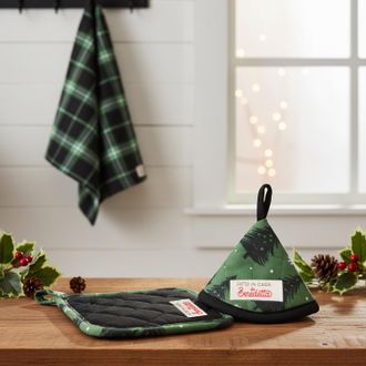 FATTO IN CASA da Benedetta Set presine e strofinaccio Fatto in casa da Benedetta verde tartan