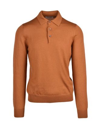Gran Sasso Knit Polo with Classic Collar and Three-Button Placket