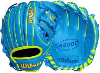 Wilson Mens A2000 Fall 1786 11.5 Infield Baseball Gloves In Sky Blue/optic Yellow