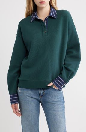 Rails Zavier Cotton Sweatshirt in Forest at Nordstrom, Size Xx-Large