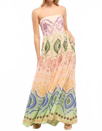 Misa Maddie Maxi Dress In Rainbow Ceramic