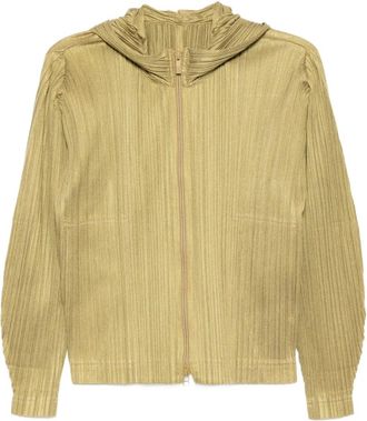 Pleats Please Issey Miyake Geplooid jack - Groen