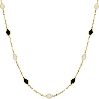 Italian Gold, Inc 14K Gemstone Station Layered Necklace