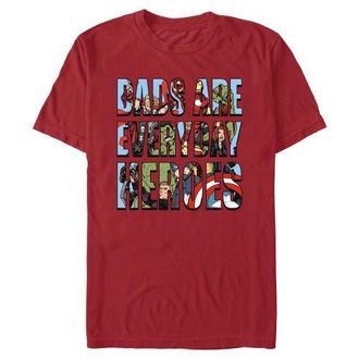 MARVEL Mens Marvel Dads Are Everyday Heroes Graphic T-Shirt in Cardinal at Nordstrom, Size Xxx-Large