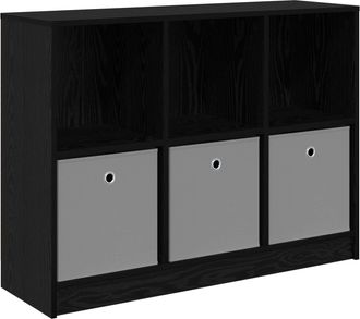 vidaXL Aparador Roble Negro 102 X 32 X 73,5 Cm Vidaxl