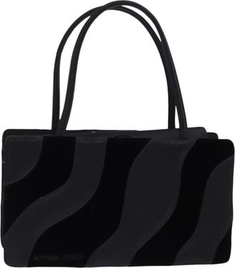 Bottega Veneta Vintage Handbag Velvet Black Velvet Handbag (Pre-Owned)