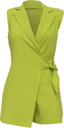 Patrizia Pepe Short Jumpsuit in Neon Green Polyester
