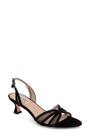 Badgley Mischka Yoana Sandal in Black Suede at Nordstrom, Size 6.5