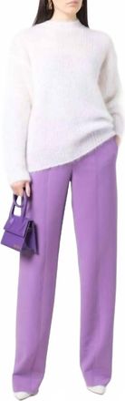 Ferragamo Womens Straight Leg Trouser In Purple