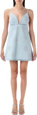 Rotate Denim Stud Mini Dress